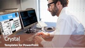  Presentation with smartphone app - Cool new presentation with make your own app smartphone backdrop and a  colored foreground