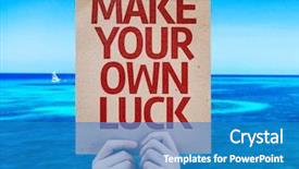  Presentation with beach - Theme consisting of make your own luck card background and a teal colored foreground