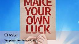  Presentation with sky - Slides with make your own luck card background and a coral colored foreground