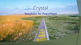  Presentation with career development - Slide set enhanced with make-your-own-path-inspirational background and a sky blue colored foreground