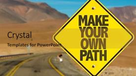  Presentation with path - Cool new presentation with make your own path sign backdrop and a gold colored foreground