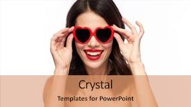  Presentation with young happy people smiling - Slide deck consisting of makeover - valentines day beauty and people background and a coral colored foreground