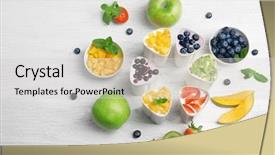  Presentation with yogurt - Colorful PPT layouts enhanced with makerspace - bowls from automatic yogurt maker backdrop and a light gray colored foreground