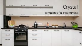 Presentation with kitchen design - Beautiful presentation theme featuring makerspace - modern spacioius black and white backdrop and a light gray colored foreground