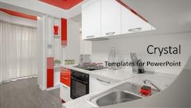  Presentation with kitchen design - Presentation design enhanced with makerspace - modern spacioius red and white background and a light gray colored foreground