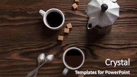  Presentation with cane - Colorful slides enhanced with makerspace - two cups of espresso backdrop and a wine colored foreground