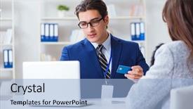  Presentation with credit card fraud - Amazing presentation having makes payment with credit card backdrop and a light blue colored foreground