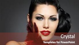  Presentation with beauty and fashion - Presentation having makeup - isolated on white background background and a tawny brown colored foreground