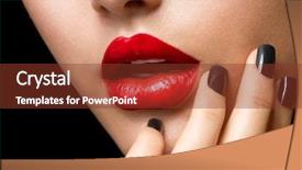  Presentation with nails manicure - Amazing PPT layouts having makeup and manicure black nails backdrop and a  colored foreground