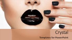  Presentation with nail art - Amazing slides having makeup and manicure nail art backdrop and a coral colored foreground