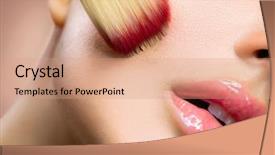  Presentation with foundation - Amazing presentation having makeup applying foundation for perfect backdrop and a coral colored foreground