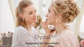  Presentation with art close up of professional - Presentation consisting of makeup-artist-hair-professional-stylist background and a soft green colored foreground