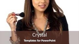  Presentation with makeup artist - Slides enhanced with makeup-artist-holding-the-tools background and a tawny brown colored foreground