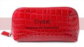  Presentation with leather bag - Amazing slides having makeup bag backdrop and a crimson colored foreground