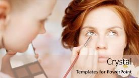  Presentation with bride and groom at wedding - Slide deck consisting of makeup bride before the wedding background and a  colored foreground