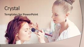  Presentation with jewish wedding - Beautiful PPT layouts featuring makeup bride before the wedding backdrop and a  colored foreground