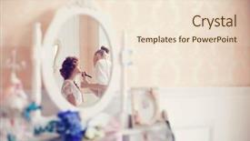  Presentation with kartun wedding invitation - Amazing PPT layouts having makeup bride before the wedding backdrop and a lemonade colored foreground