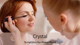  Presentation with bride and groom at wedding - Slides with makeup bride on the wedding background and a  colored foreground