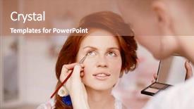  Presentation with bride - Theme featuring makeup bride on the wedding background and a  colored foreground