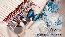  Presentation with bride and groom at wedding - Audience pleasing theme consisting of makeup bride on the wedding backdrop and a  colored foreground