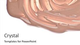  Presentation with foundation - Slide set featuring makeup foundation isolated on white background and a white colored foreground