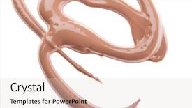  Presentation with foundation - PPT theme consisting of makeup foundation isolated on white background and a lemonade colored foreground