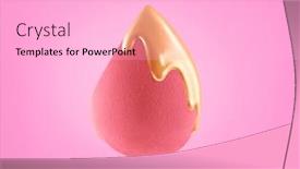  Presentation with cosmetics cream - Amazing PPT layouts having makeup-liquid-foundation-pouring backdrop and a lemonade colored foreground