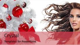  Presentation with beauty makeup - Colorful theme enhanced with makeup long hair wing blowing backdrop and a red colored foreground