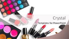  Presentation with tints - Beautiful slide deck featuring makeup-make-up-set-palette backdrop and a white colored foreground