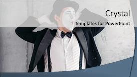  Presentation with makeup artist - Amazing presentation having makeup mask april fools day backdrop and a white colored foreground