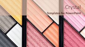  Presentation with colorful eye - Presentation design consisting of makeup-palette-set-background-professional background and a lemonade colored foreground