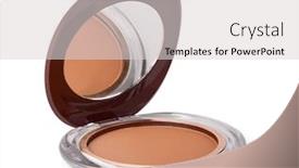  Presentation with powder - Beautiful theme featuring makeup-powder-on-a-white backdrop and a light gray colored foreground