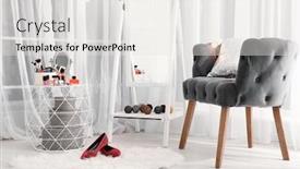  Presentation with makeup - Slides consisting of makeup-room-interior background and a white colored foreground