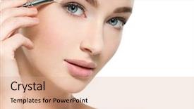  Presentation with eyelashes - Beautiful presentation design featuring  backdrop and a  colored foreground