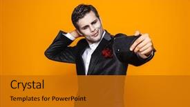  Presentation with halloween - Beautiful PPT layouts featuring makeup taking selfie on cell backdrop and a gold colored foreground