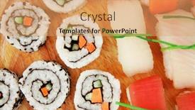  Presentation with fresh avocado - Amazing slides having maki sushi and nigiri - california maki roll made of fresh raw salmon cream cheese and avocado inside with nigiri sushi topped with salmon tuna and eel isolated over white background backdrop and a coral colored foreground