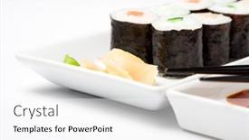  Presentation with soy - Audience pleasing PPT theme consisting of  backdrop and a  colored foreground