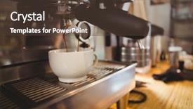  Presentation with coffee cup - Colorful PPT theme enhanced with making a cup of coffee backdrop and a  colored foreground