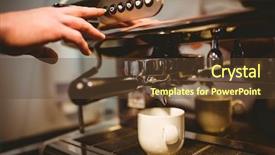  Presentation with cup coffee - Beautiful PPT layouts featuring making a cup of coffee backdrop and a tawny brown colored foreground