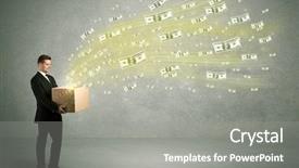  Presentation with successful person - Presentation enhanced with making a lot of money background and a gray colored foreground