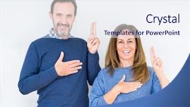  Presentation with loving hearts love heart candy - PPT layouts consisting of middle age couple in love background and a sky blue colored foreground