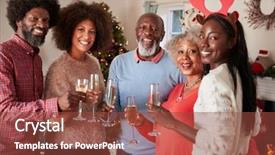  Presentation with offspring - Audience pleasing presentation consisting of festive 50 - portrait of parents with adult backdrop and a tawny brown colored foreground