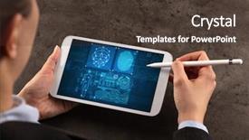  Presentation with analyses - Amazing presentation theme having making analyses and checking fingerprint backdrop and a tawny brown colored foreground