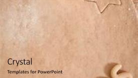  Presentation with cookies christmas - Slide deck with making christmas cookies background and a coral colored foreground