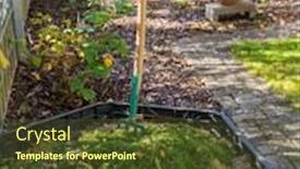  Presentation with composting - Beautiful theme featuring making-compost-in-composting-bin backdrop and a tawny brown colored foreground