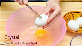  Presentation with cracking - PPT theme enhanced with making cookies cracking eggs background and a coral colored foreground