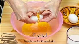  Presentation with cracking - Cool new presentation theme with making cookies cracking eggs backdrop and a yellow colored foreground