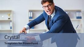  Presentation with machine learning algorithms - Presentation design enhanced with making copies in copying machine background and a  colored foreground