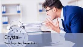  Presentation with human machine relation - Presentation theme with making copies in copying machine background and a  colored foreground