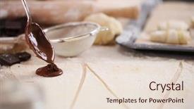  Presentation with croissant - Slide deck with making croissant cookies background and a lemonade colored foreground